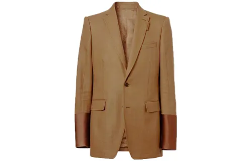 Burberry Business Suits Men's Brown Suit Collar Moderate Business Suit