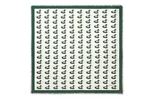 【Previous Season】duck-print cashmere scarf