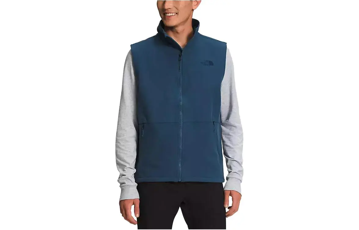 THE NORTH FACE Vests Men's Blue Stand Collar Moderate Other