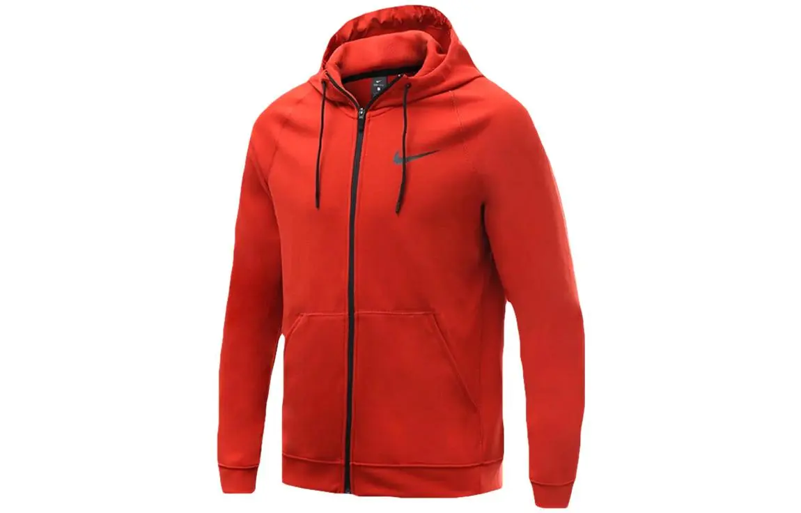 Nike Jackets Men's Red Hooded (Non-detachable) Moderate Straight Fit