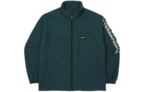 FILA Jackets Men's Pine Green Stand Collar Moderate Workwear
