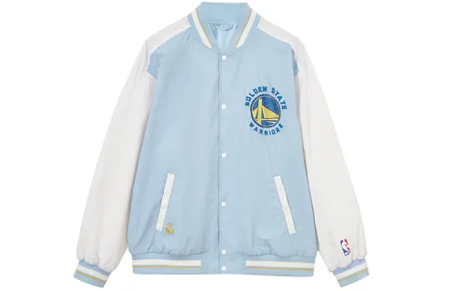 Retro trend fashionable sophisticated sports baseball long-sleeve, uniform, blue jacket for men and women, American style, with embroidery, loose fit