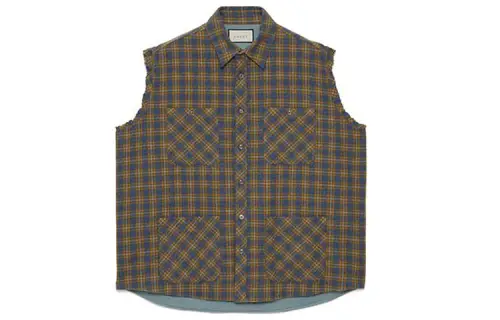 GUCCI Vests Unisex Coffee Lapel Moderate Other