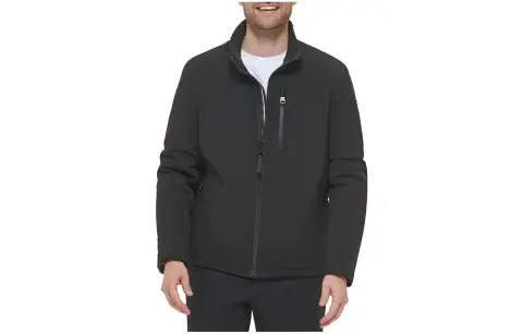 Calvin Klein Jackets Men's Black Stand Collar Moderate Other
