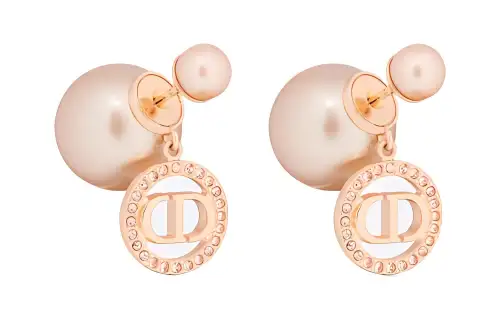 DIOR Resin Earrings Women's Pink
