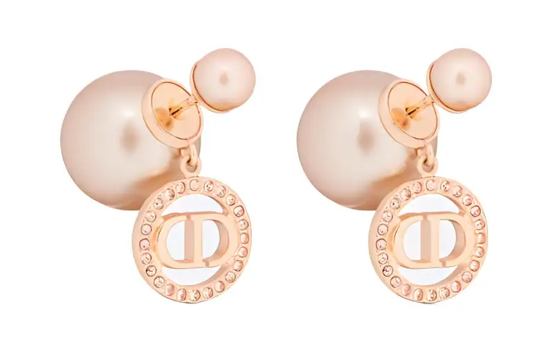DIOR Resin Earrings Women's Pink