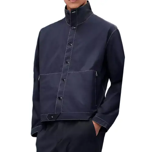 HERMES SS25 Jackets & Coats Men's Marine Blue