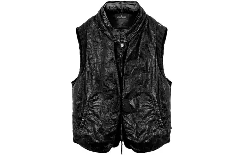 STONE ISLAND Vests Unisex Black Collarless Moderate Other