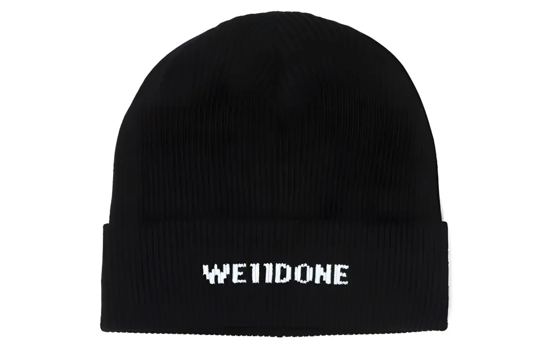 WE11DONE Intarsia-knit Ribbed-knit Beanie