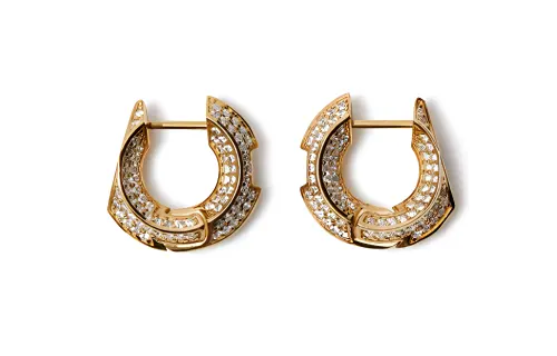 Burberry crystal-embellished hoop earrings