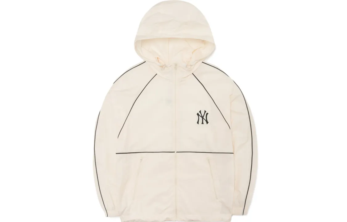 MLB Windproof Windbreaker Jacket Unisex Cream