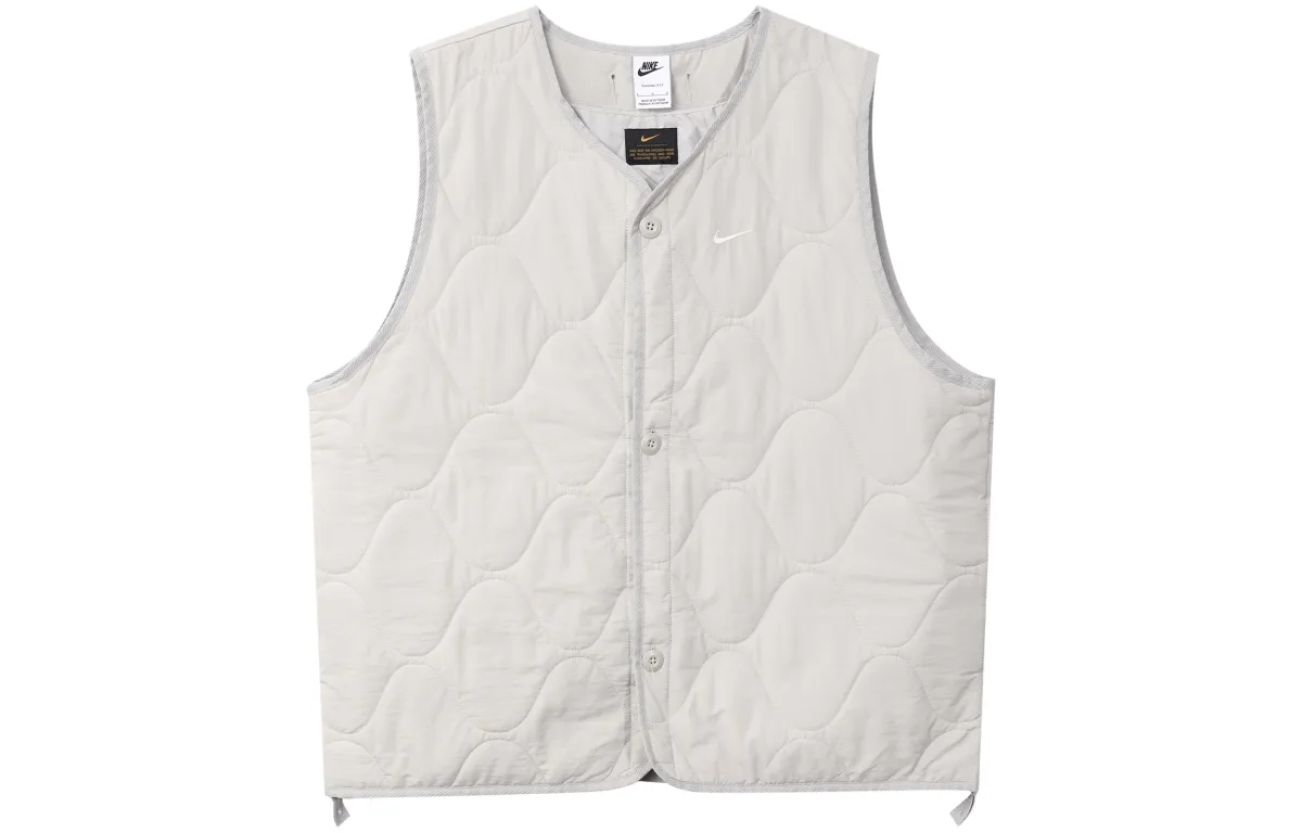 Nike Vests Men's Gray White V-neck Moderate Other