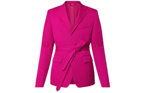 LOUIS VUITTON New Quarterly Products Of LV Business Suits Men's Rose Red Suit Collar Moderate