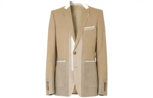 Burberry Business Suits Men's Blueberry Heather Gray Suit Collar Moderate