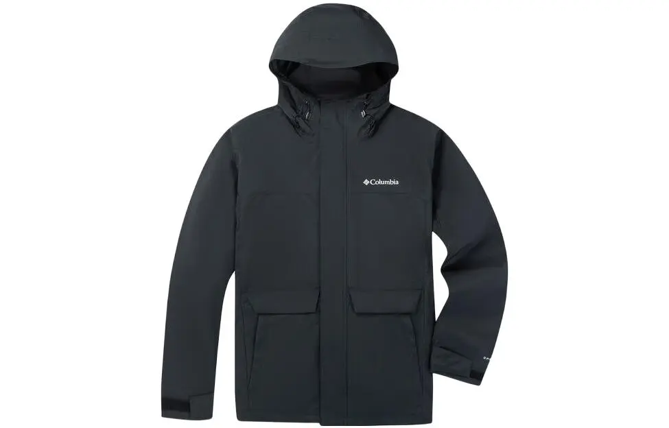 Columbia MADRONA HEIGHTS Waterproof And Warm Windbreaker Jacket Unisex Graphite Black