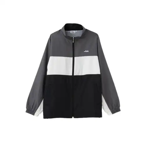 FILA Jackets Unisex Charcoal Stand Collar Moderate Soft Shell