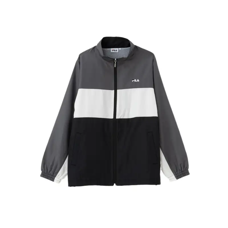 FILA Jackets Unisex Charcoal Stand Collar Moderate Soft Shell