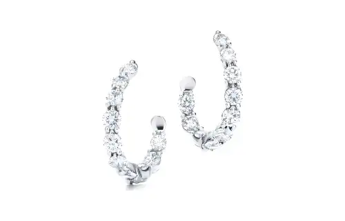 TIFFANY & CO. Platinum Earrings Women's Silver