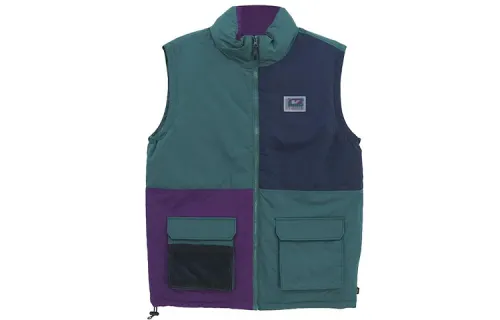Vans Vests Unisex Green Stand Collar Other