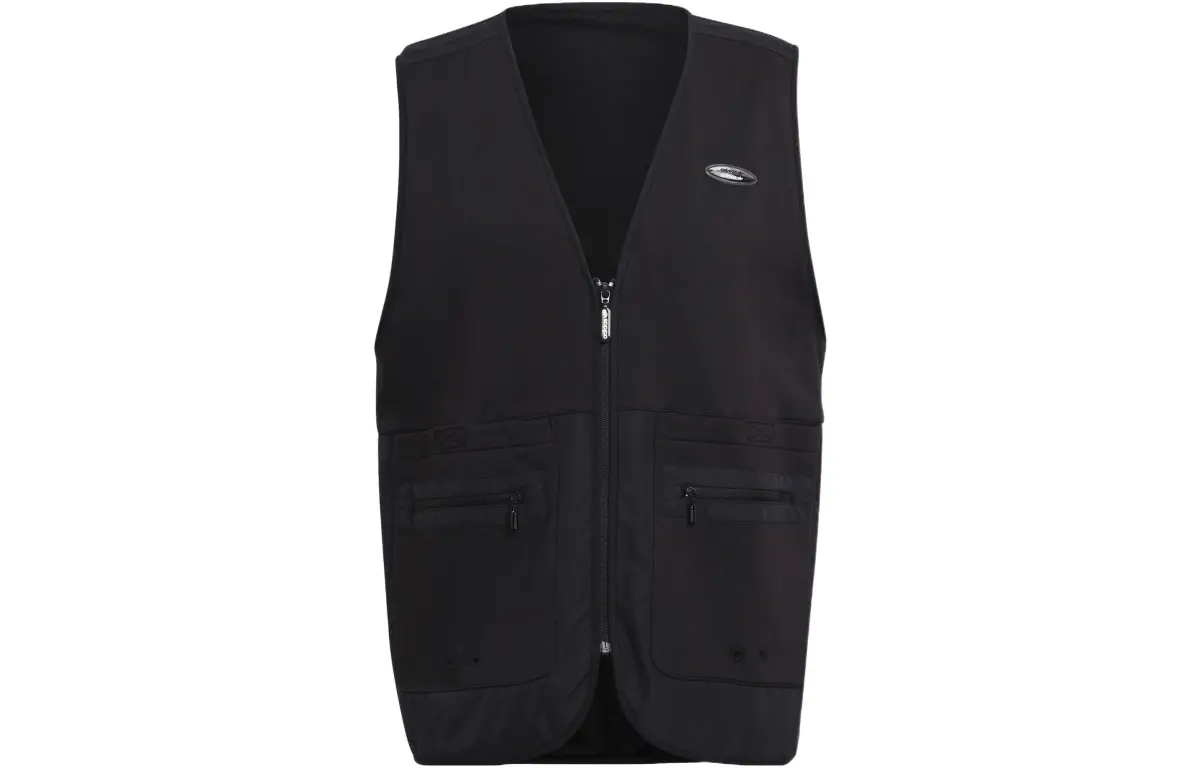 Adidas Originals Vests Men's Black V-neck Moderate Other