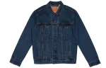 Levis Denim Jackets Men's Blue Lapel Moderate Straight Fit
