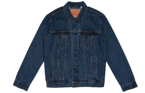 Levi's Denim Jackets Men's Blue Lapel Moderate Straight Fit