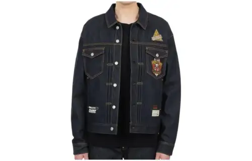 EVISU Moderate Denim Jacket Men's Blue