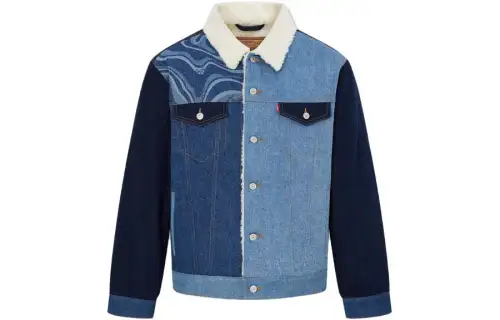 Levis Denim Jackets Men's Multicolor Lapel Thickened Other