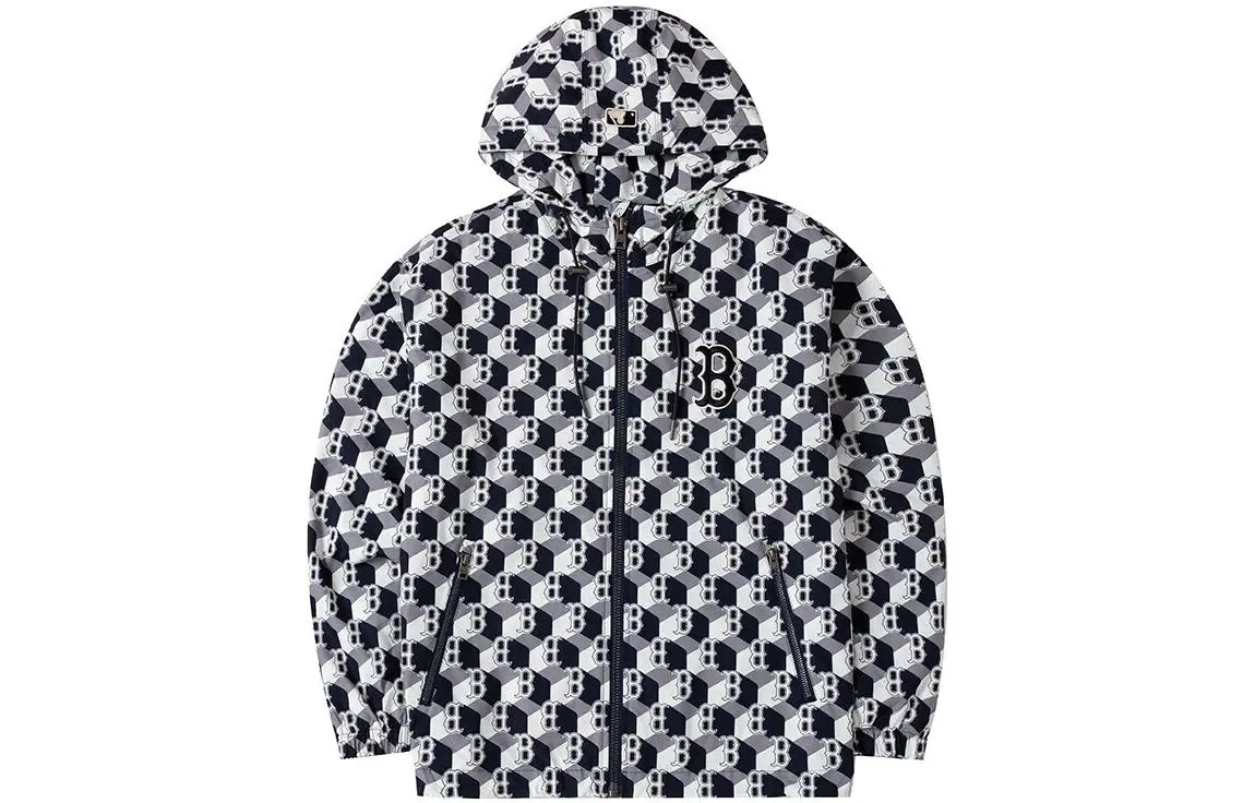 MLB Boston Red Sox Jackets Unisex Black Hooded (Non-detachable) Thickened