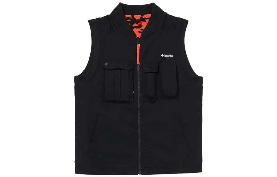 Columbia Vests Unisex Black V Neck Moderate Other
