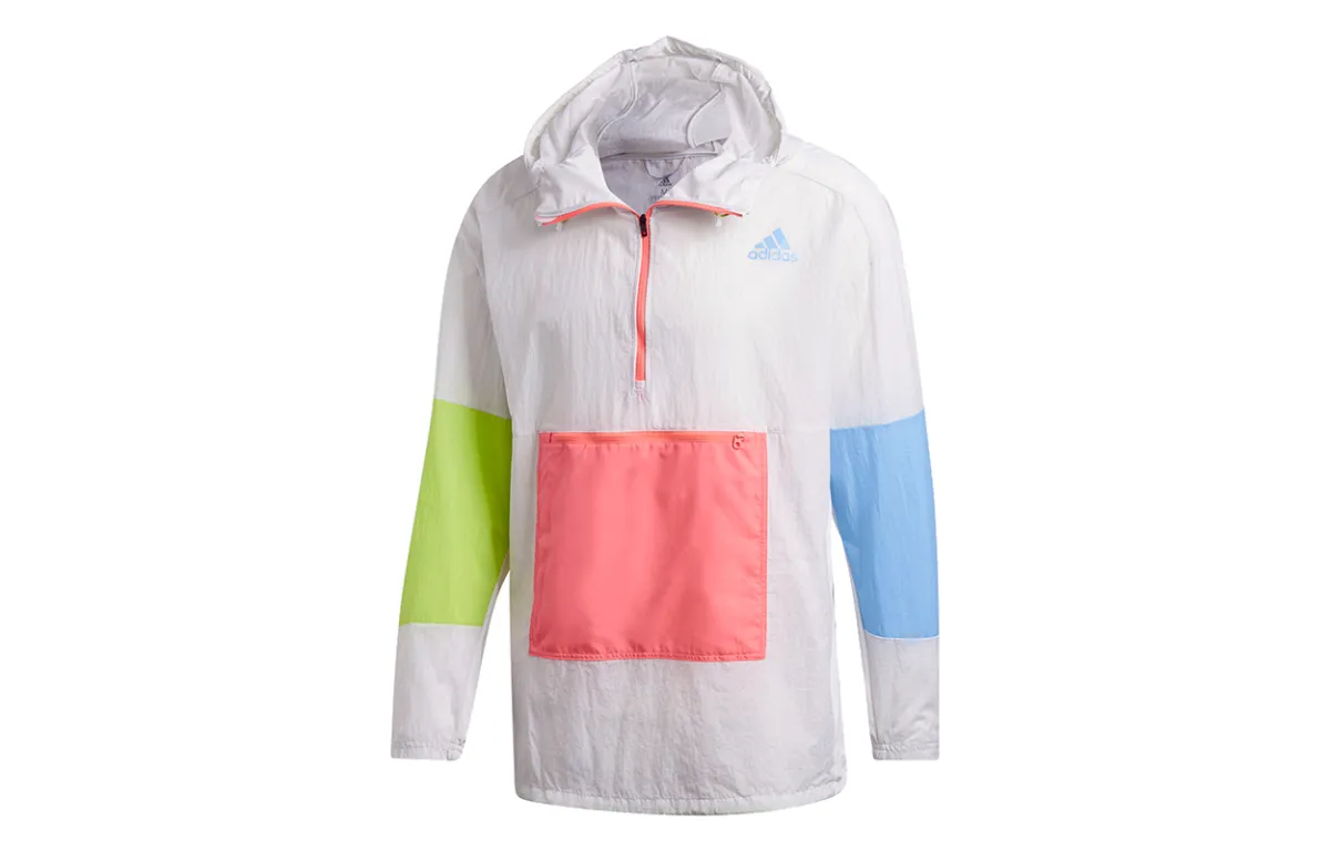 Adidas Trail Running Ultra Light Rainproof Windbreaker Jacket Men's Track Gray