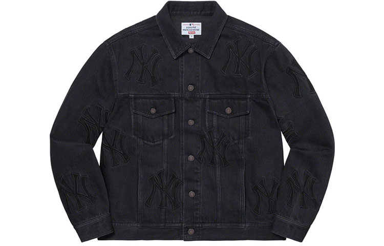 Куртка Supreme x New York Yankees Denim Trucker (синяя)