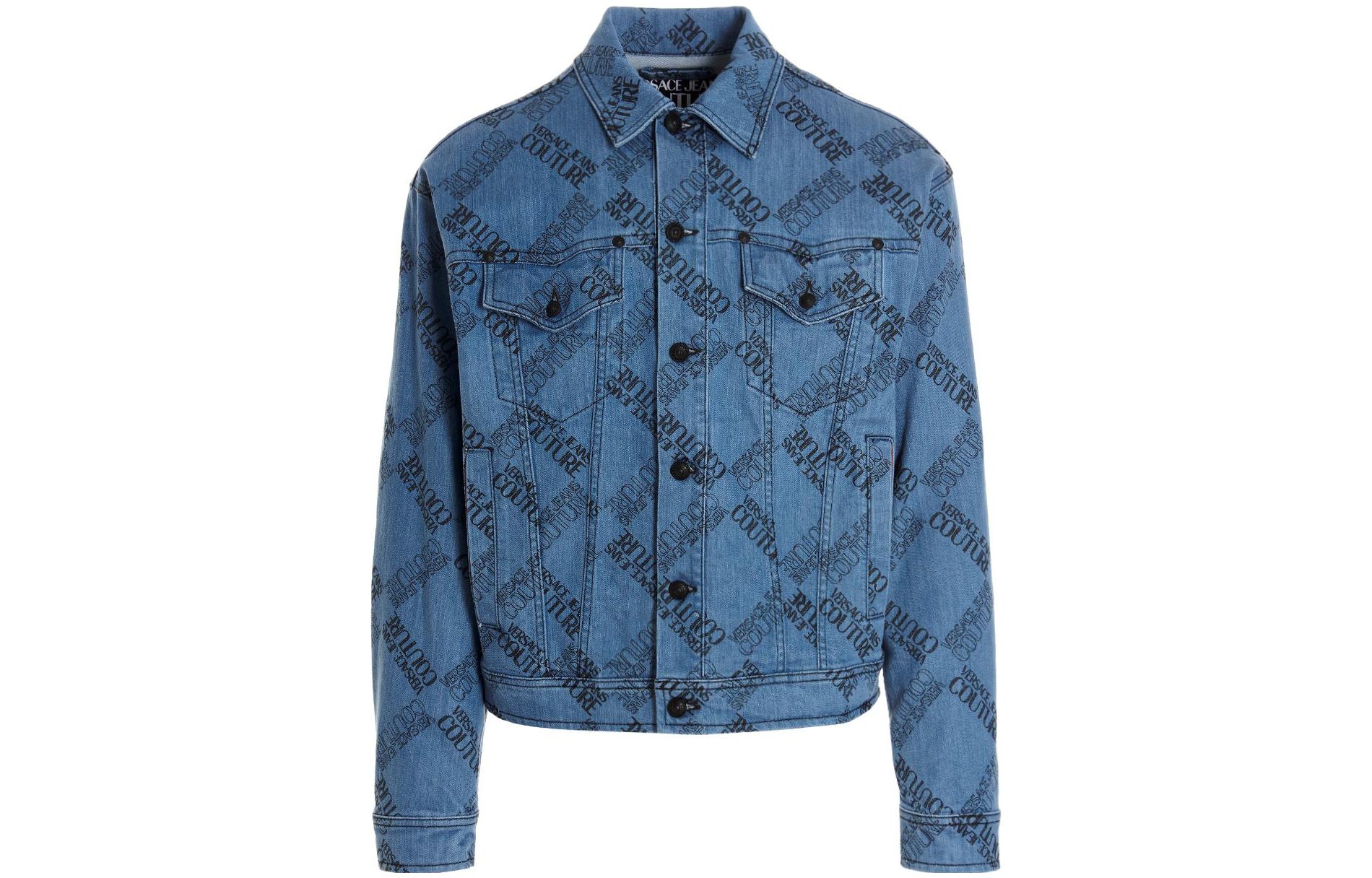 Мужская джинсовая куртка Versace JEANS COUTURE FW22 (синяя)