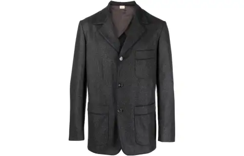 GUCCI Business Suits Men's Dark Gray Suit Collar Moderate