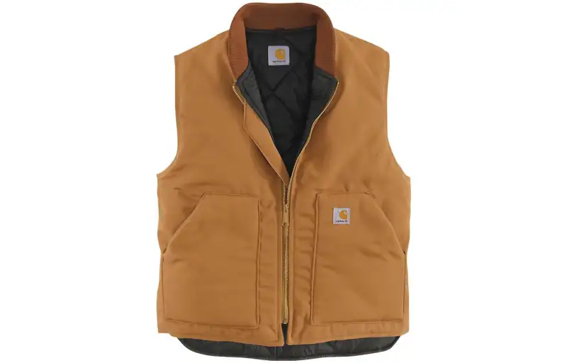 Carhartt V01 FIRM DUCK INSULATED RIB COLLAR VEST Relaxed Fit Men's