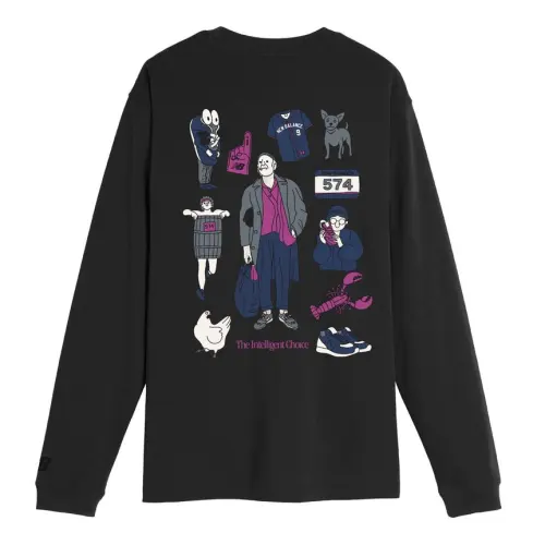 New Balance Sweatshirts Men's Black Crew Neck Moderate