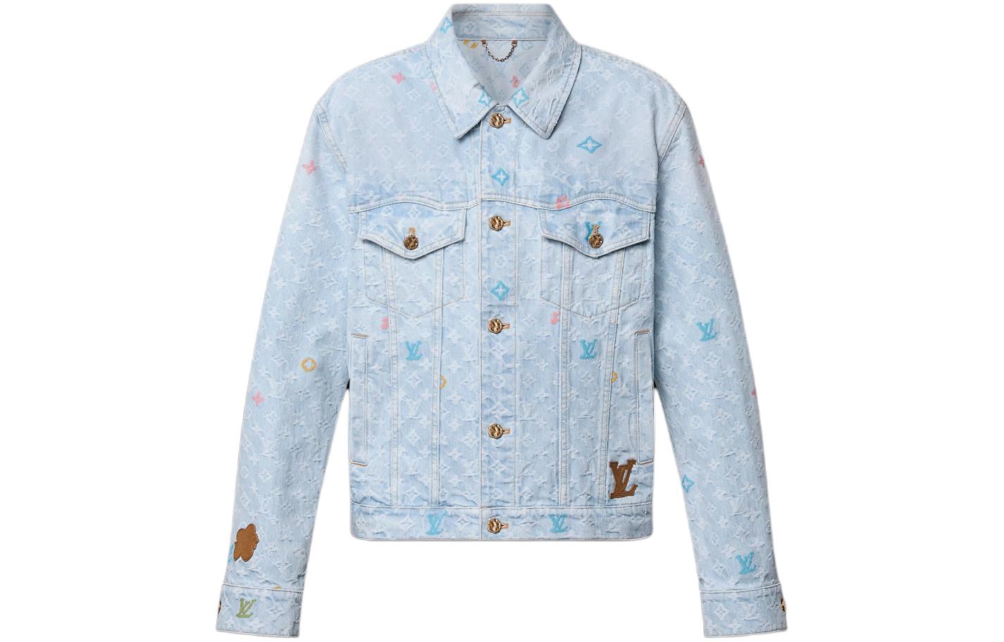 Мужская куртка Louis Vuitton Monogram Denim Jacket (синяя)