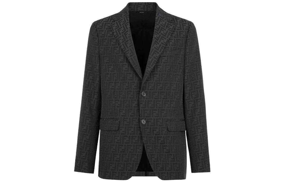 Мужской пиджак Fendi FW22 Logo (черный)