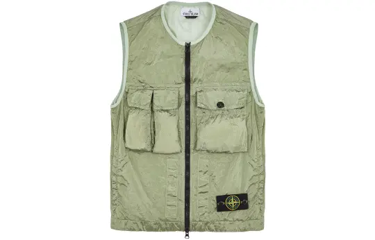 STONE ISLAND SS23 Vest Unisex Green