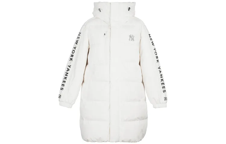 MLB Down Jackets Unisex White Hooded (Non-detachable) Moderate