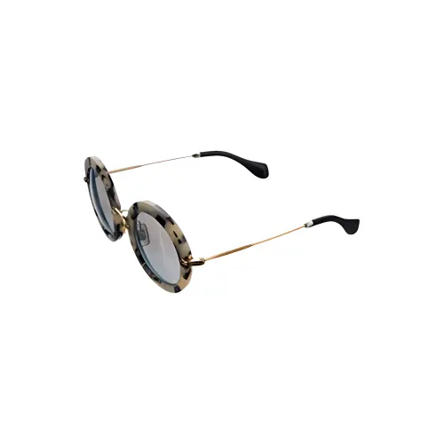 MIU MIU Acetate Round Sunglasses Women's Tortoiseshell
