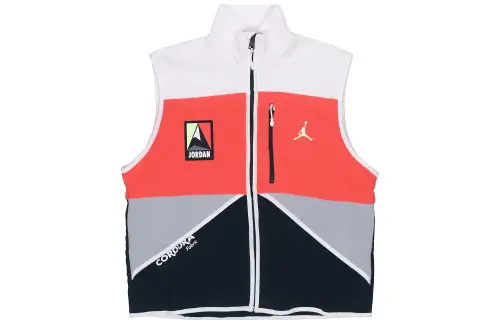 Jordan Winter Utility Vests White Orange Black