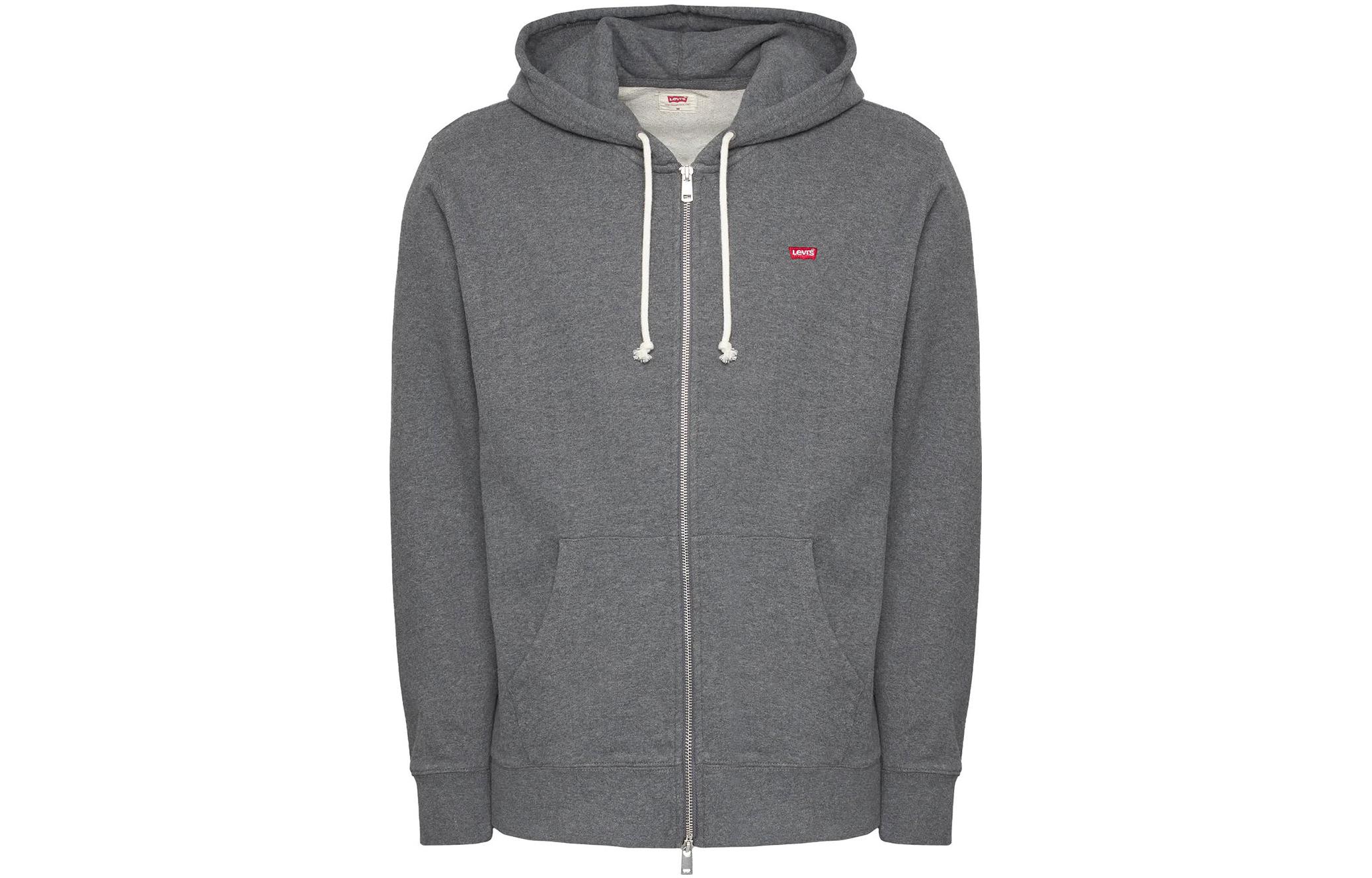 Levis logo-patch zip-up hoodie