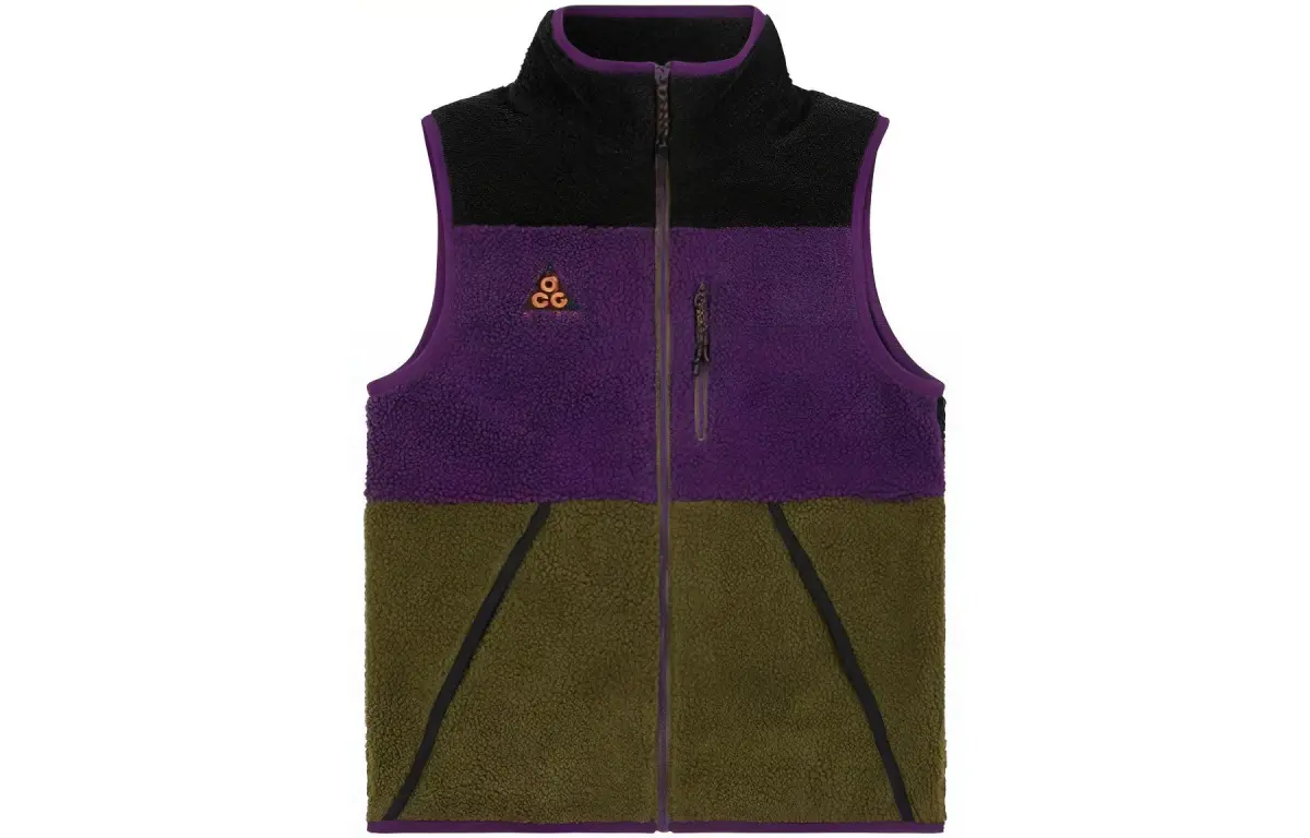 Nike Vests Men's Purple Turtleneck Moderate Straight Fit