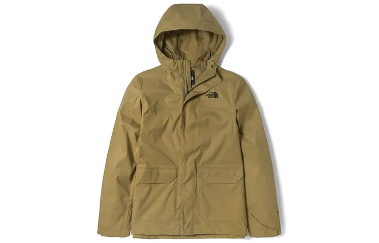 THE NORTH FACE Windbreaker Jackets Men's Khaki Hooded Moderate