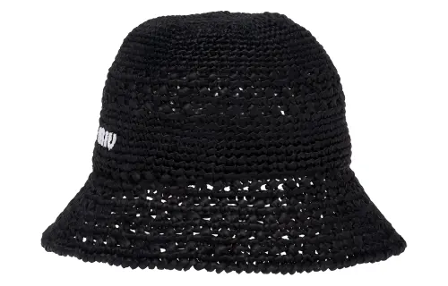 MIU MIU Bucket Hats Unisex Black