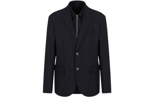 EMPORIO ARMANI SS22 Business Suit Coat Men's Marine Blue
