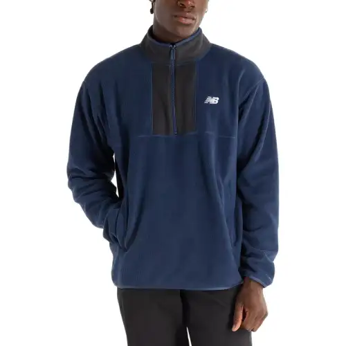 New Balance Sweatshirts Men's Marine Blue Stand Collar Moderate