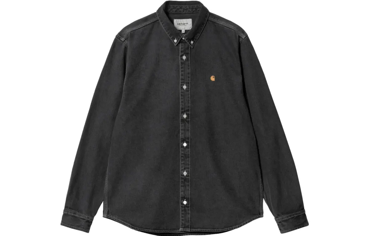 Carhartt WIP Logo-Embroidered Curved Hem Shirt