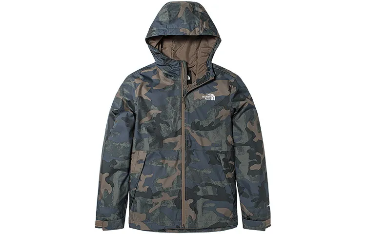 THE NORTH FACE Urban Exploration Windbreaker Jackets Unisex Camouflage Hooded Moderate